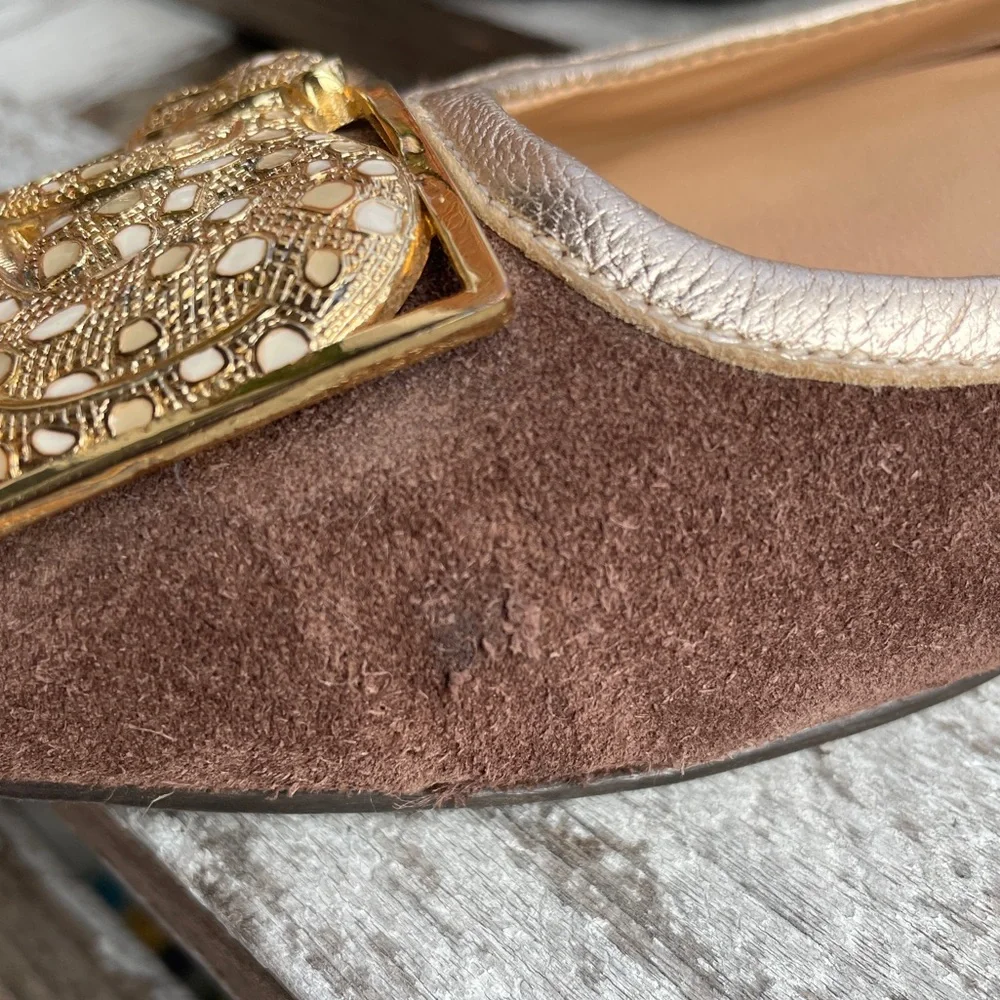 Lilly Pulitzer Suede Leopard Medallion Flats - Picture 7 of 7